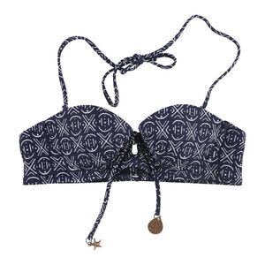 American Eagle Womens Strapless Nativie Print Bikini Swim Top, Blue, NWT